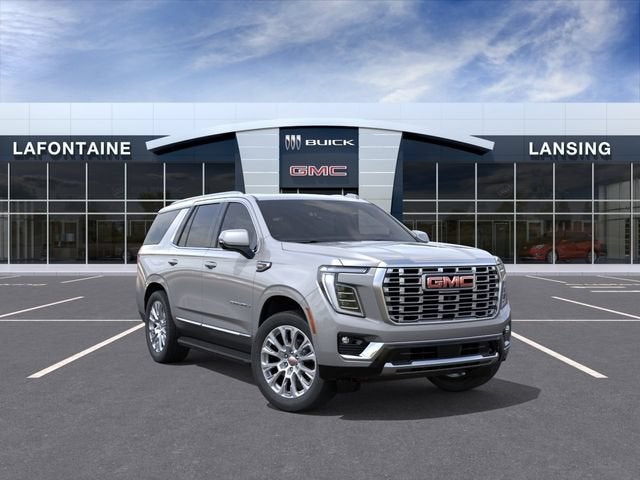 2026 GMC Yukon Denali in Sterling Metallic — front three-quarter view
