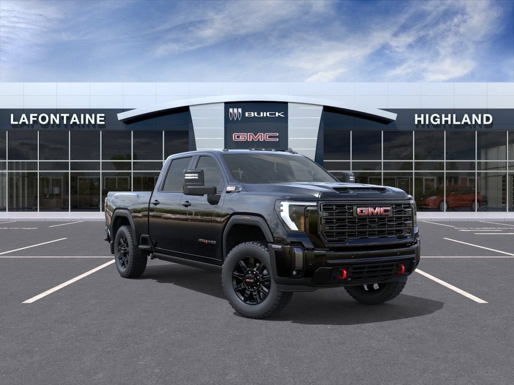 2026 GMC Sierra 2500 HD AT4 in Onyx Black — front three-quarter view